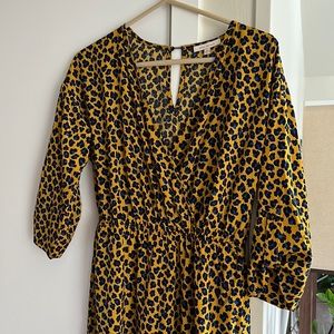 BOLD Yellow/blue Cheetah Print Jumpsuit 💛💙